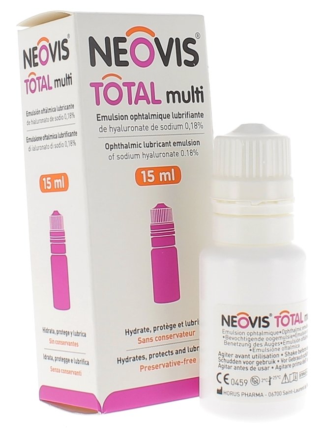 Émulsion ophtalmique lubrifiante total multi neovis Horus pharma - flacon de 15 ml