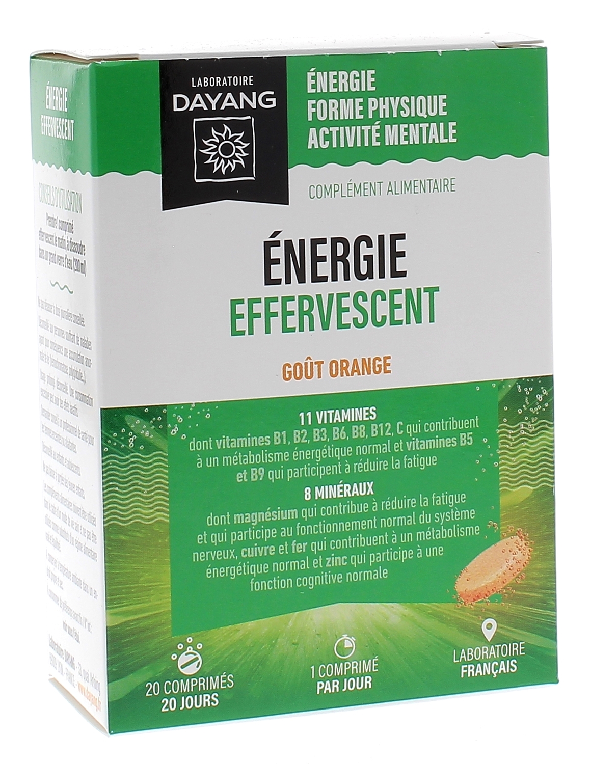 Energie effervescent Dayang - boite de 20 comprimés effervescents