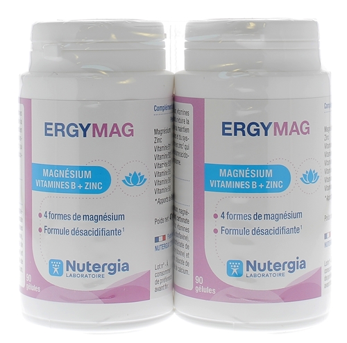 Ergymag Magnésium Nutergia - lot de 2 boîtes de 90 gélules