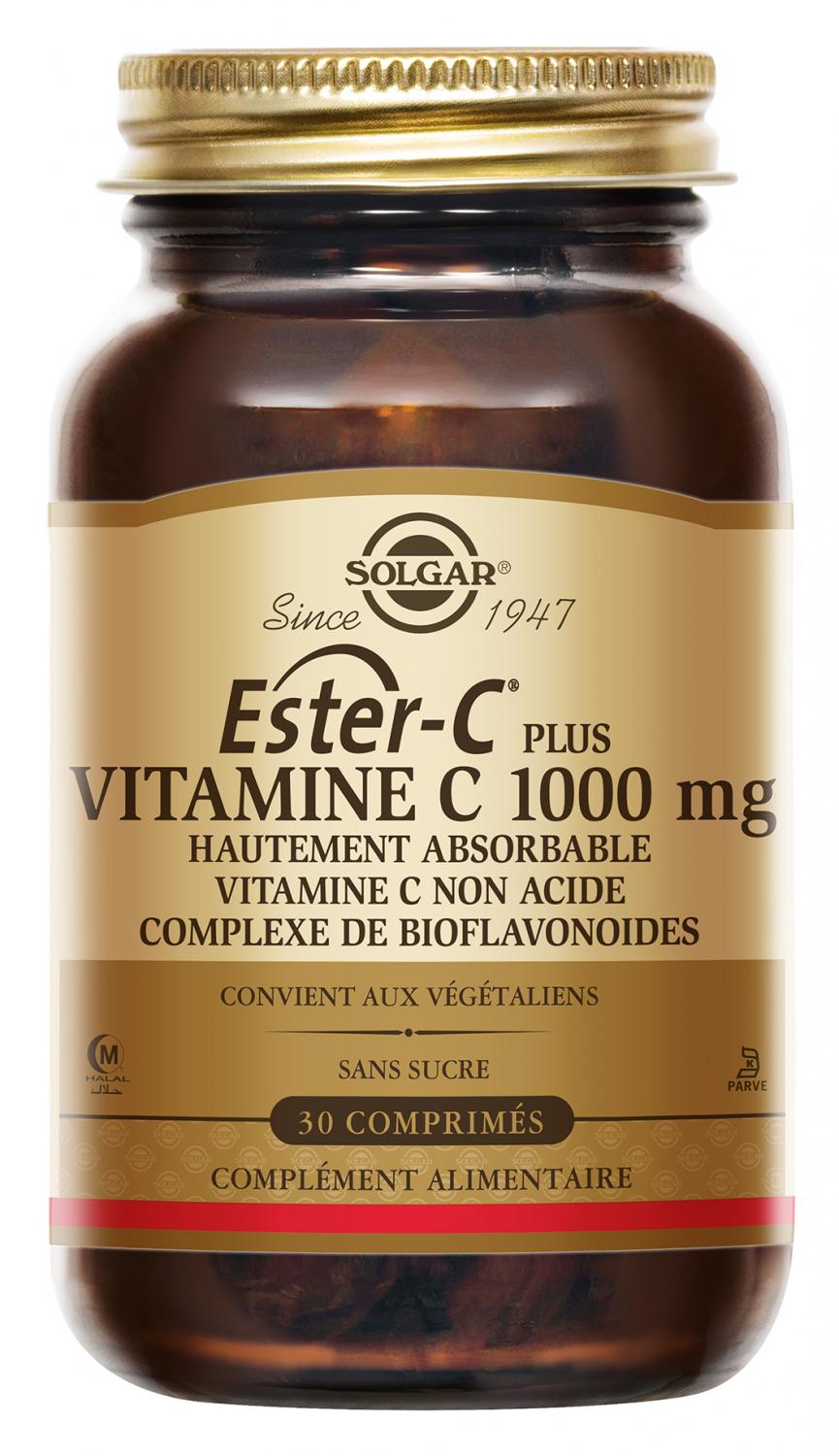 Ester C Plus Vitamine C 1000 mg Solgar - pot de 30 comprimés