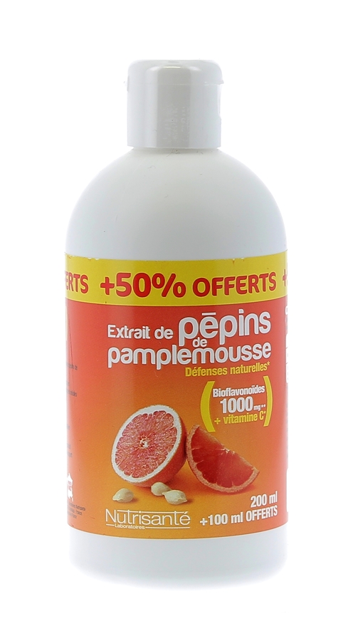 Extrait de pépins de pamplemousse Nutrisanté - flacon de 200 ml + 100 ml offerts