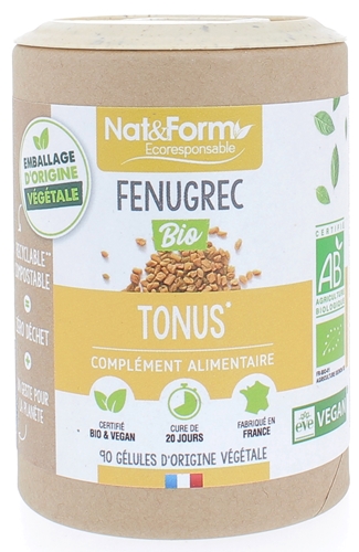 Fenugrec bio Ecoresponsable Nat&Form - boite de 90 gélules