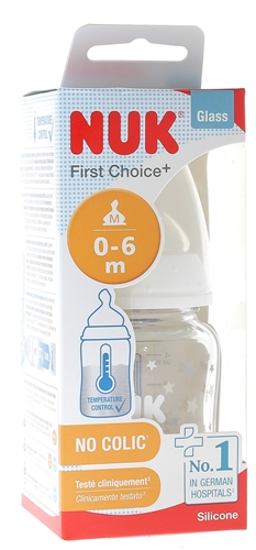 First Choice+ Biberon verre 0-6 mois NUK - biberon bébé naissance