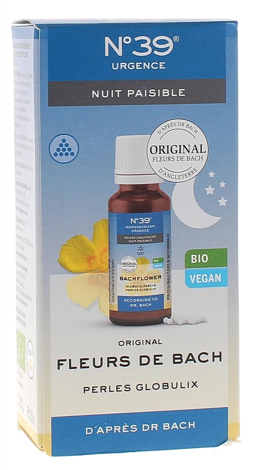 Fleurs d'E. Bach Nuit paisible N°39 Lemon pharma - flacon de 20g de perles globulix