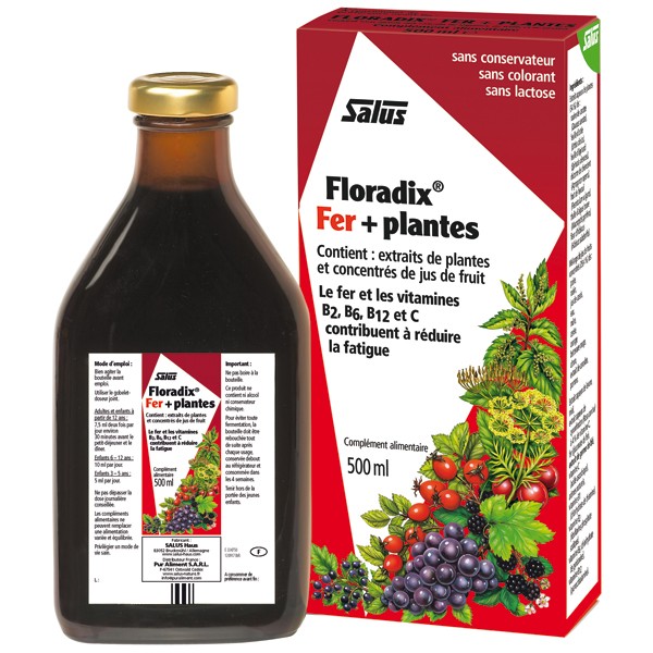 Floradix fer + plantes Salus - flacon 500 ml