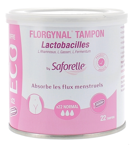 Florgynal tampon probiotique normal format éco Saforelle - boîte de 22 tampons