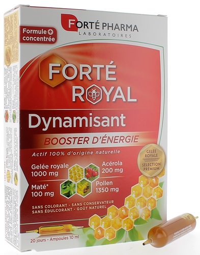 Forté Royal Gelée royale dynamisant Forté Pharma - 20 ampoules de 10ml