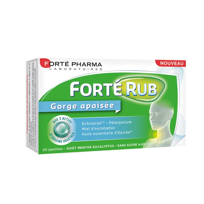 Forté Rub Gorge Apaisée Forté Pharma - boîte de 20 pastilles