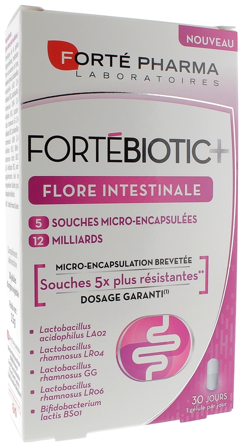 Fortebiotic+ Flore Intestinale Forte Pharma - boîte de 30 gélules