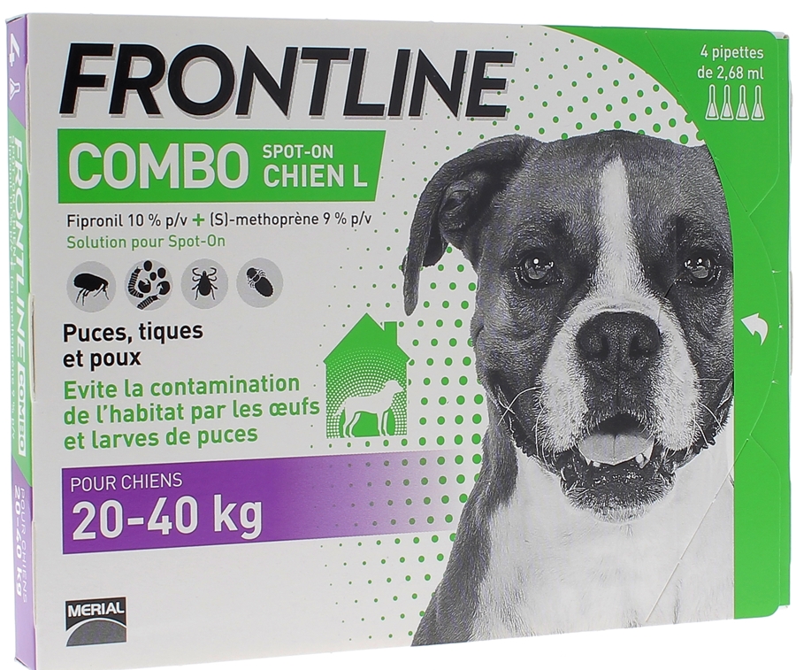 Frontline Combo Chien 10-20 kg 4 pipettes
