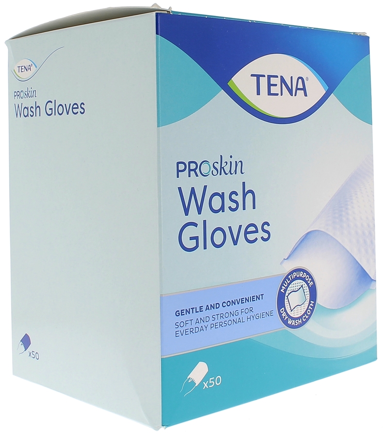 Gants jetables Proskin Wash Gloves Tena - boîte de 50 gants