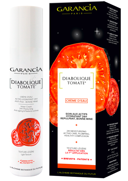 Diabolique tomate crème d'eau actif hydratant anti-âge Garancia - flacon pompe de 30 ml