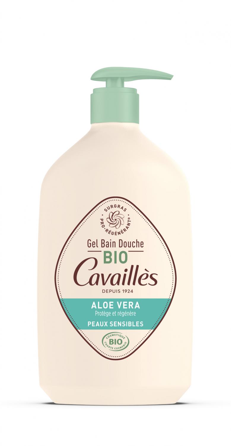 Gel bain douche Bio surgras nectar d'aloe Rogé Cavaillès - flacon-pompe de 1L