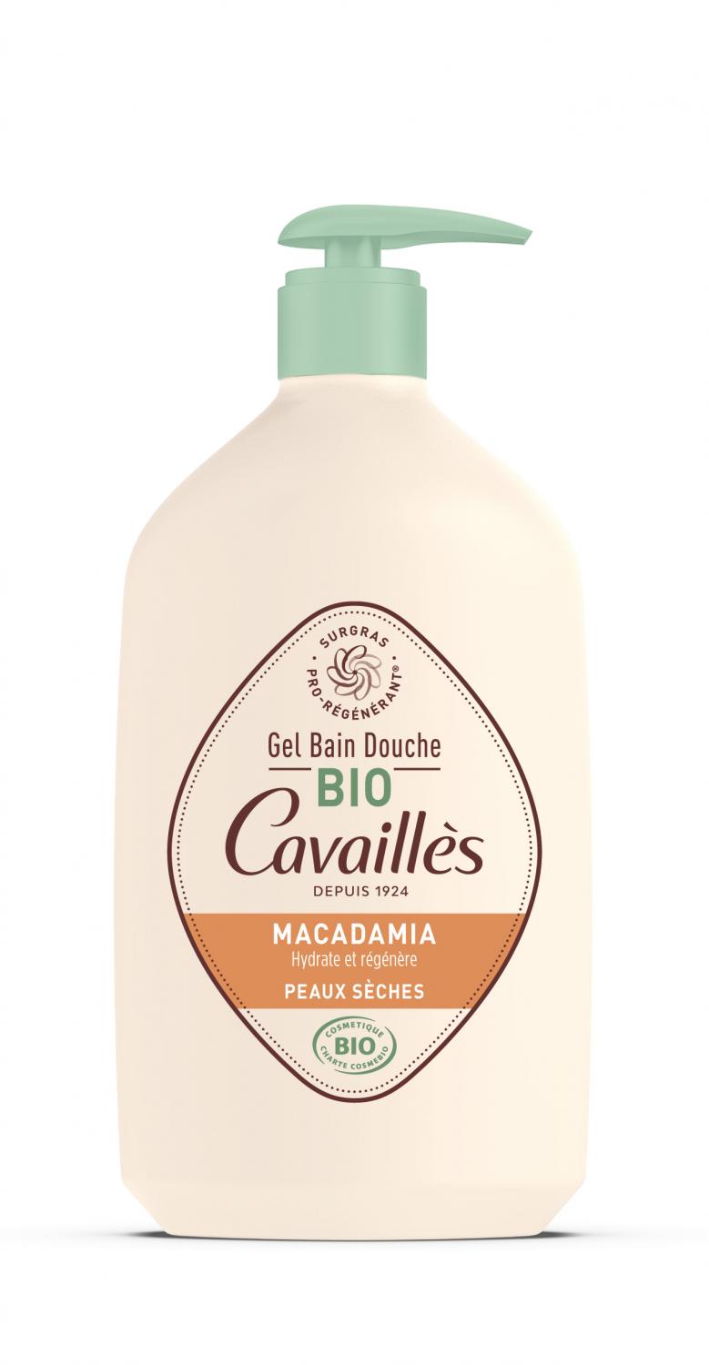 Gel bain et douche surgras bio huile de macadamia Rogé Cavaillès - flacon de 1L