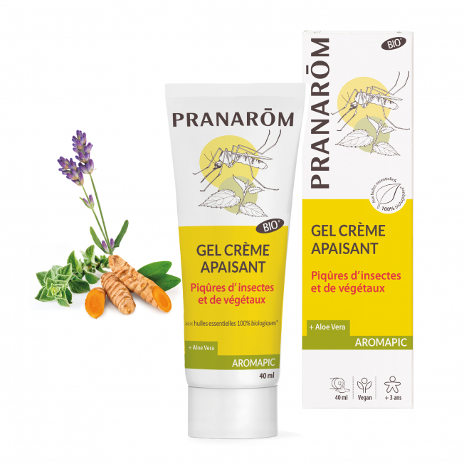 Gel crème apaisant piqûres d'insectes et de végétaux aromapic bio Pranarom - tube de 40 ml