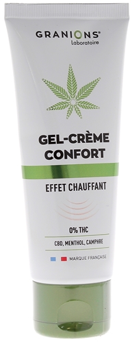 Gel-crème confort CBD effet chauffant Granions - tube de 75 ml