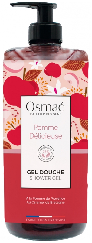 Gel douche Pomme délicieuse Osmaé - flacon-pompe de 1L