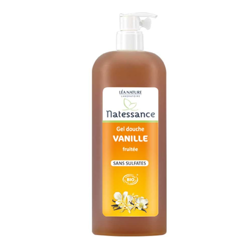 Natessance gel douche amande-parfum pêche de vigne sans sulfates 1L