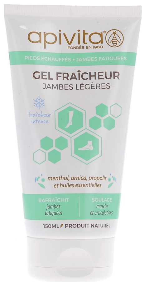 Gel fraîcheur jambes légères Apivita - Tube de 150 ml