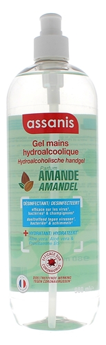 Gel hydroalcoolique Amande Assanis - flacon-pompe de 980ml