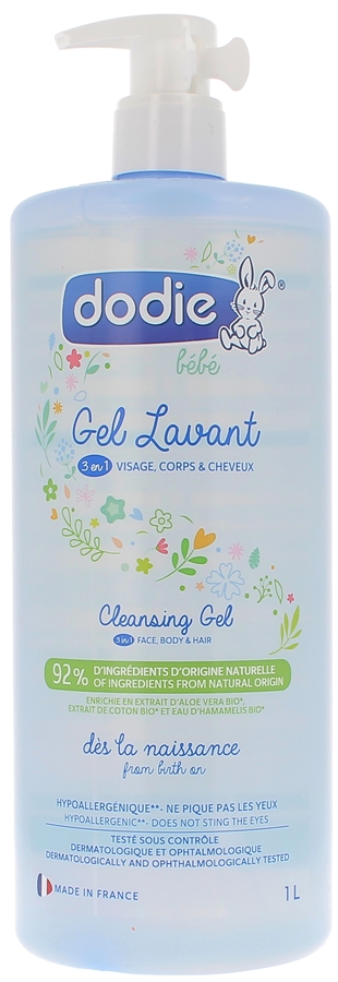 Gel lavant 3 en 1 Dodie - Flacon de 1 litre