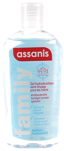 Gel mains hydroalcoolique pocket parfum neutre Assanis - flacon de 250ml