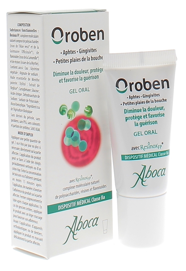 Gel oral oroben plaies de la bouche Aboca - tube de 15 ml