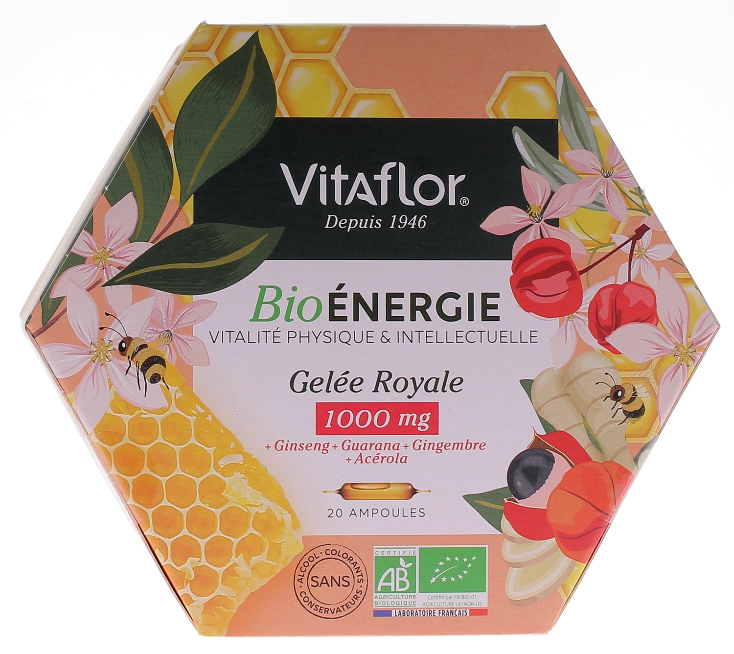 Gelée Royale Bio 1500 mg - Vitaflor - Un excellent concentré nutritif