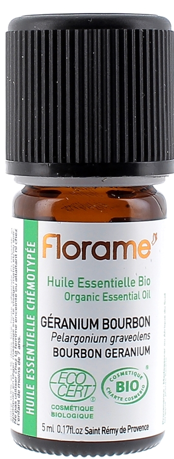 Géranium bourbon huile essentielle bio Florame - flacon de 10 ml