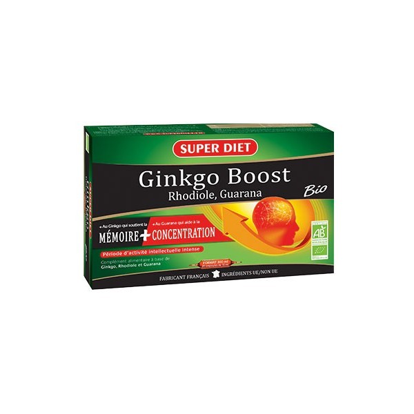 Ginkgo boost BIO Super Diet - boîte de 20 ampoules