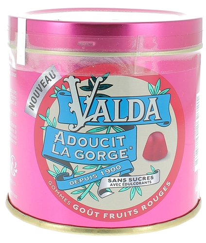 VALDA Gommes Fruits rouges sans sucres 140g
