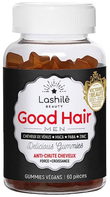 Good Hair Men anti-chute Lashilé Beauty - pot de 60 gummies