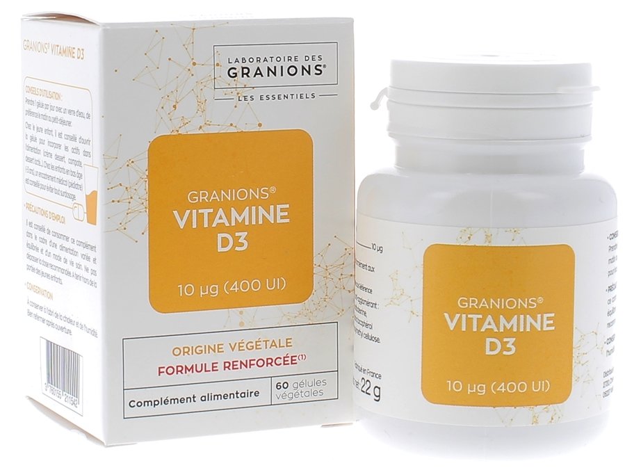 Granions Vitamine D3 - boîte de 60 gélules