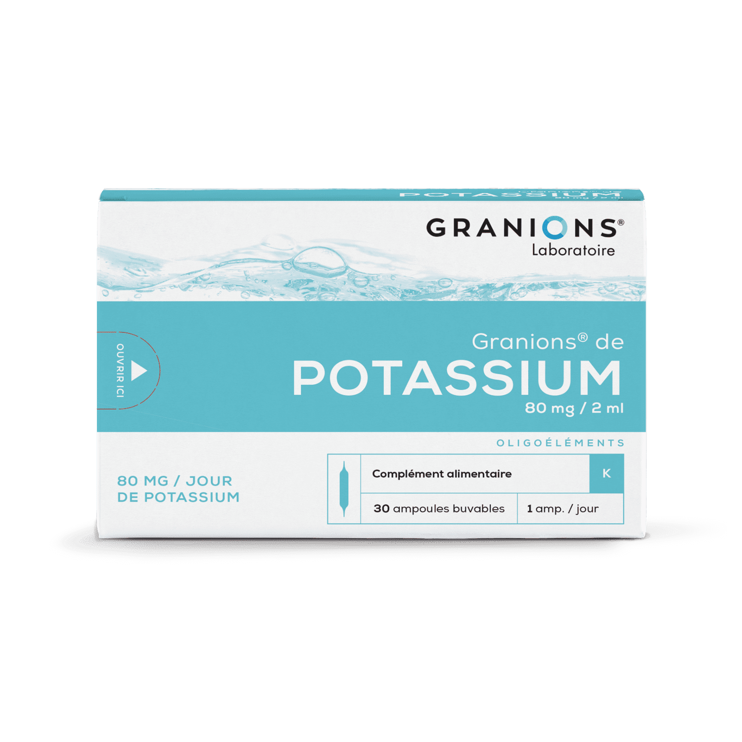 Granions de potassium - boite de 30 ampoules