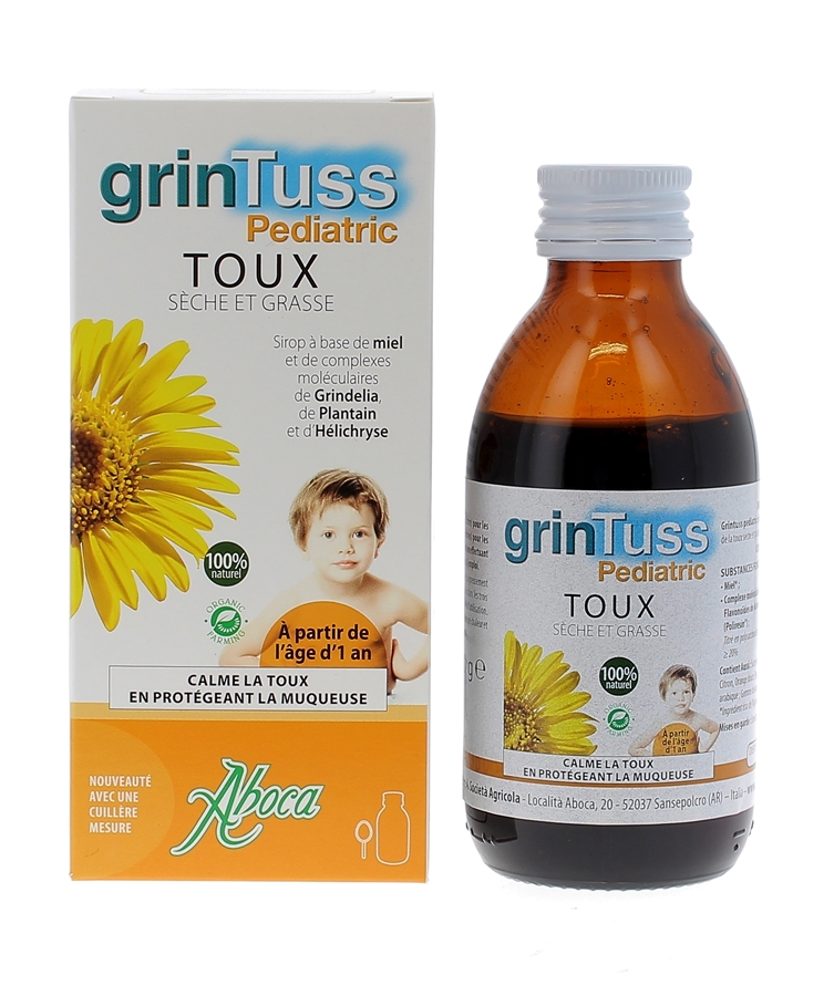Grintuss pediatric toux sèche et grasse Aboca : un sirop 100 ...