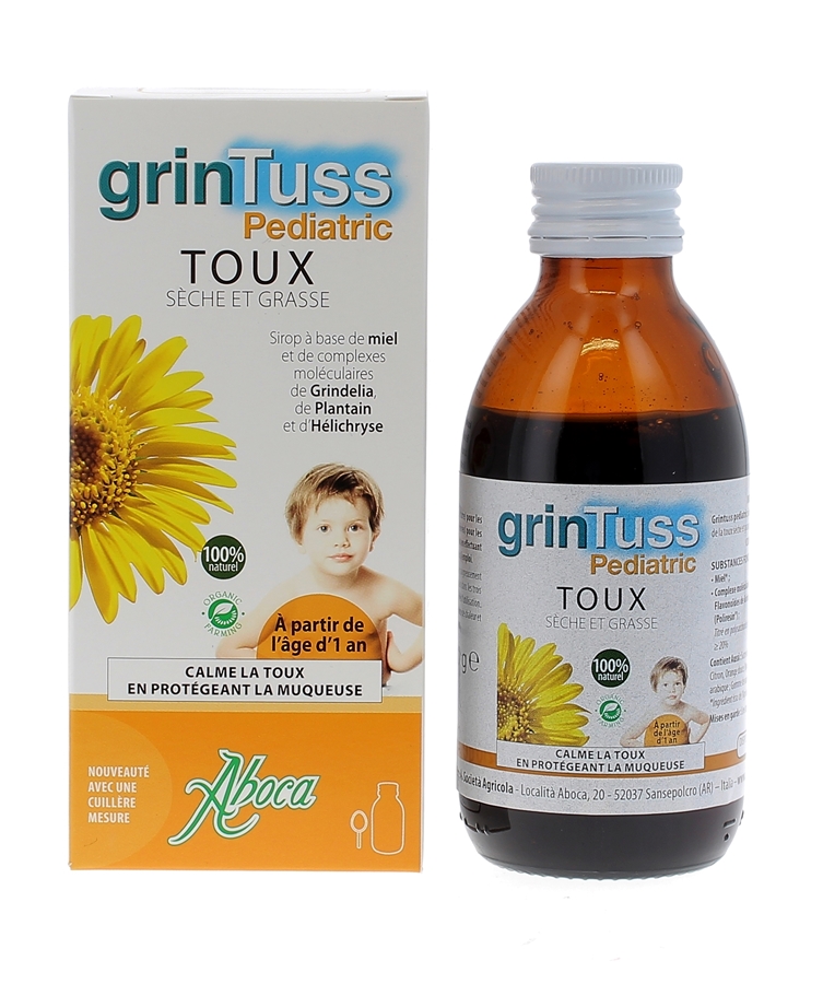 Grintuss pediatric toux sèche et grasse Aboca - flacon de 210 g