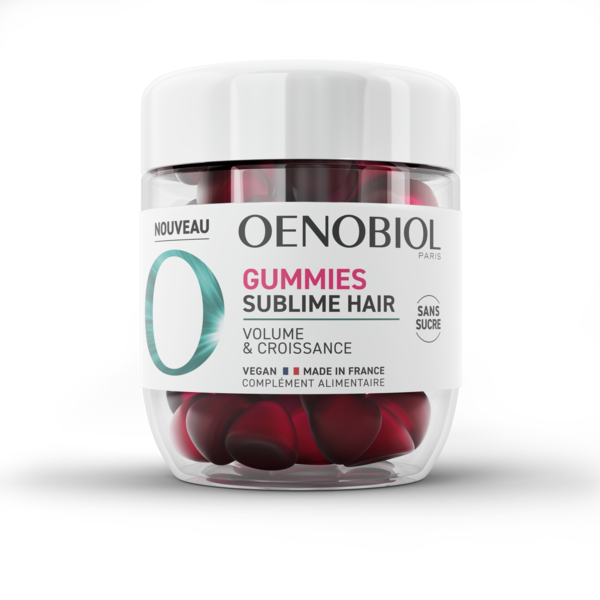 Gummies Sublime Hair cheveux volume & croissance Oenobiol - pot de 60 gummies