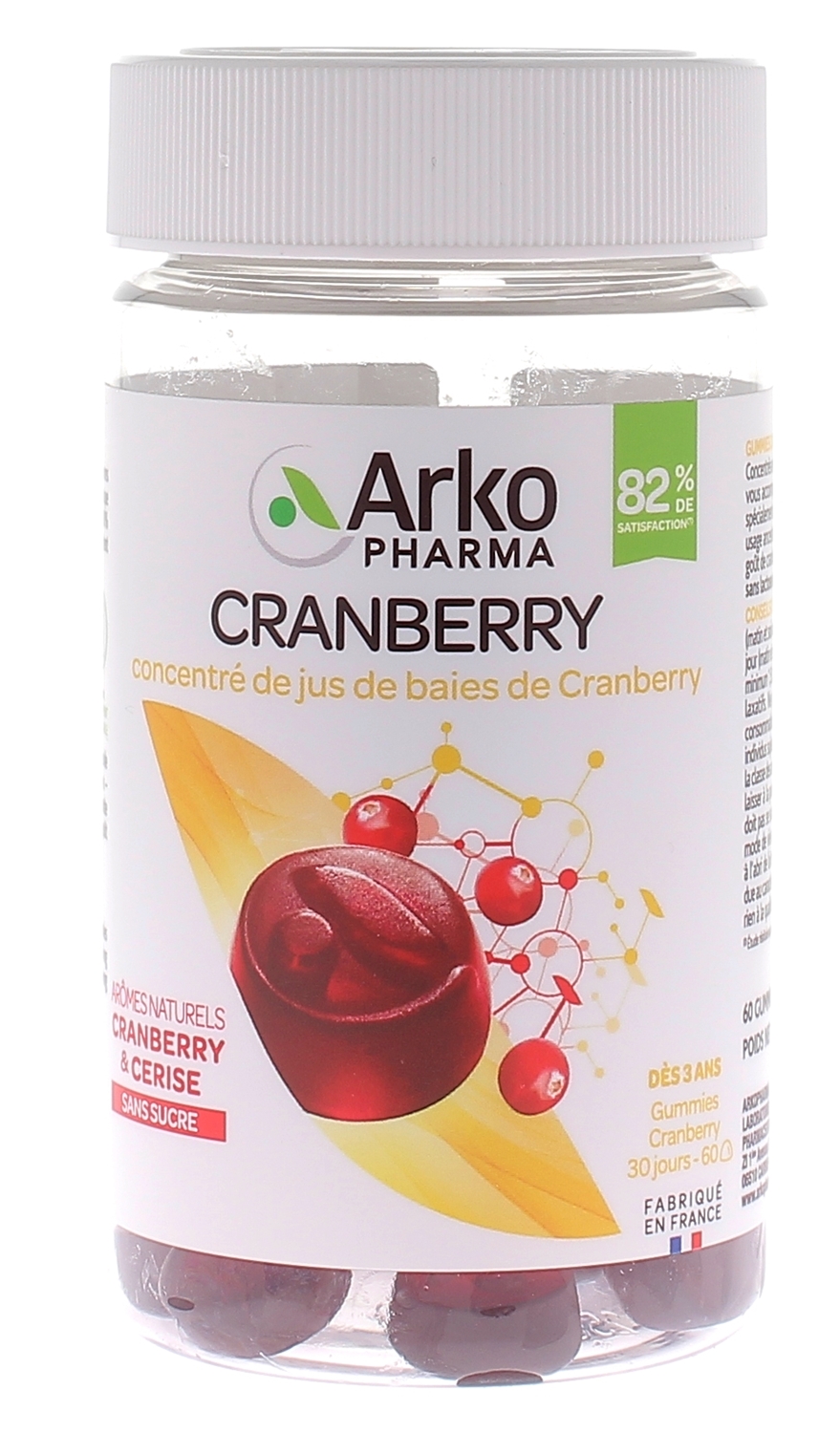Gummies cranberry Arkopharma - pot de 60 gommes