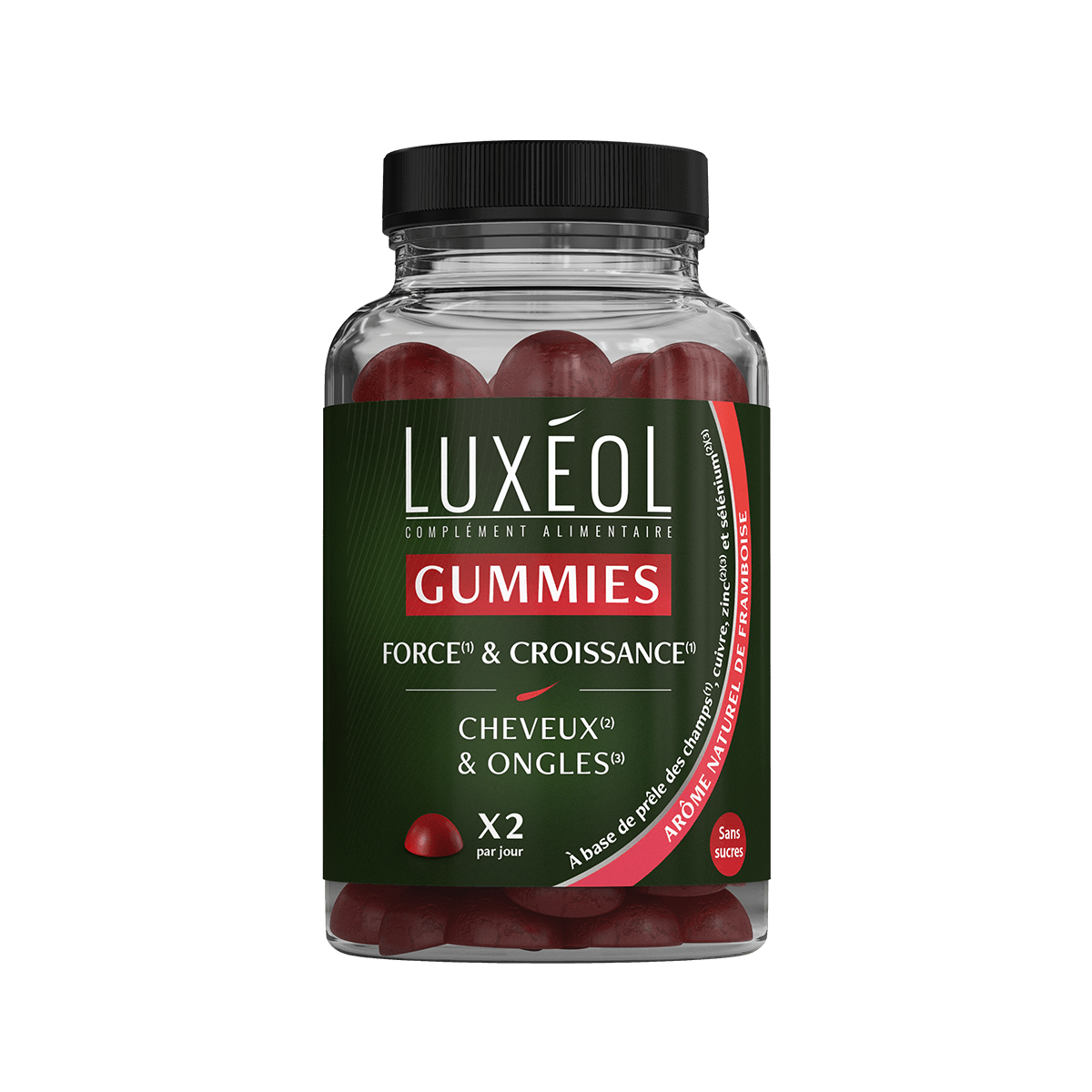 Gummies force et croissance Luxéol - pot de 60 gommes