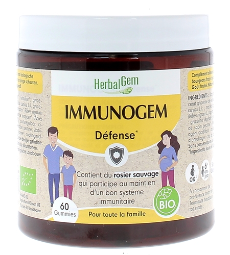 Gummies immunogem défense HerbalGem - pot 60 gummies