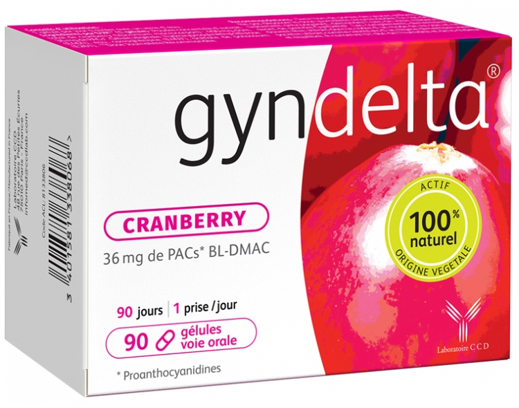 Gyndelta cranberry 36 mg - boite de 90 gélules