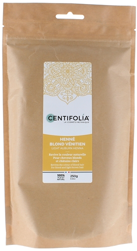 Henné blond vénitien pour cheveux blonds et châtains clairs Centifolia - paquet de 250 g