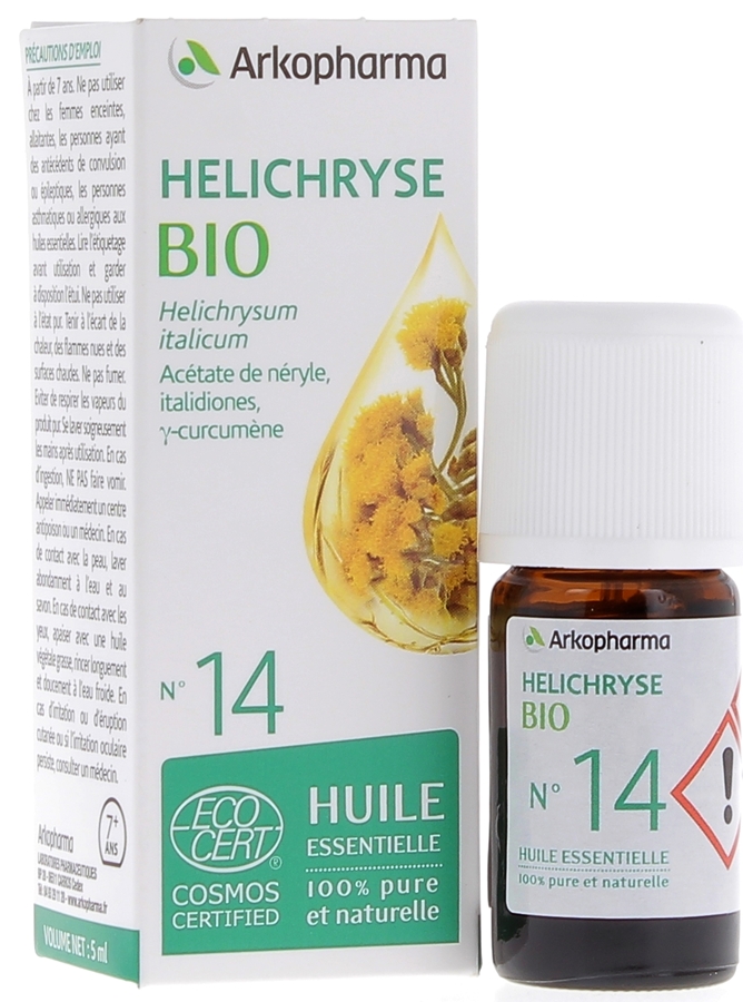 Huile Essentielle Helichryse Bio n°14 Arkopharma - flacon de 5 ml