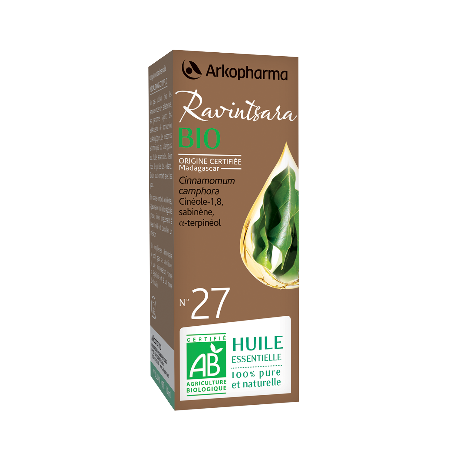 Huile essentielle Ravintsara bio n°27 Arkopharma - flacon de 5 ml