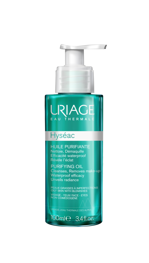 Huile Purifiante Hyséac peaux acnéiques Uriage - flacon à pompe de 100 ml