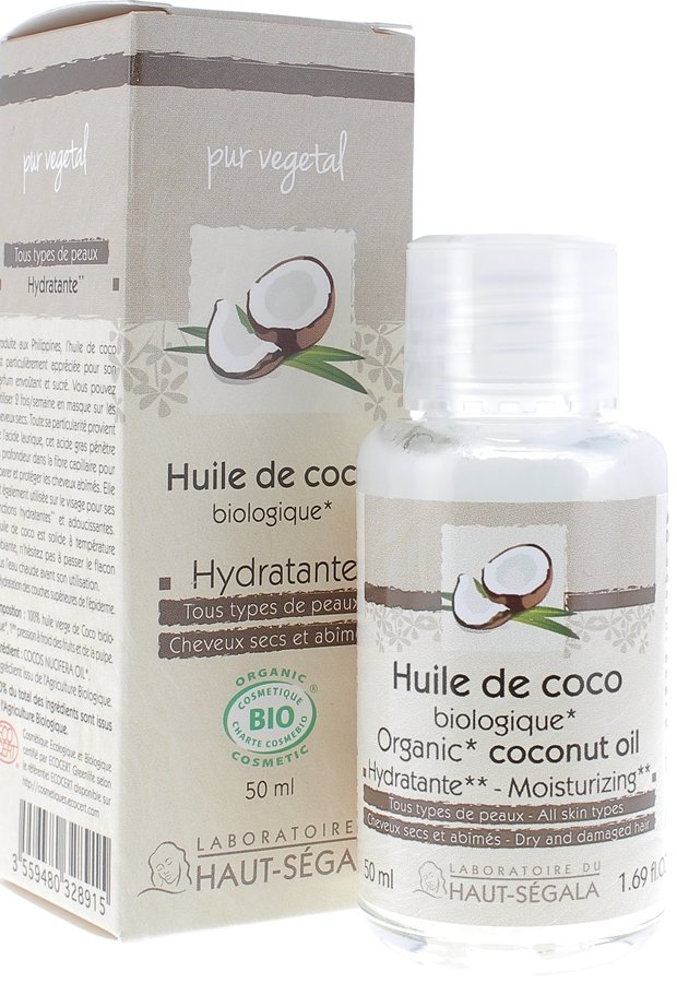 Huile de Coco Bio Hydratante Laboratoire Haut-Ségala - flacon de 50 ml