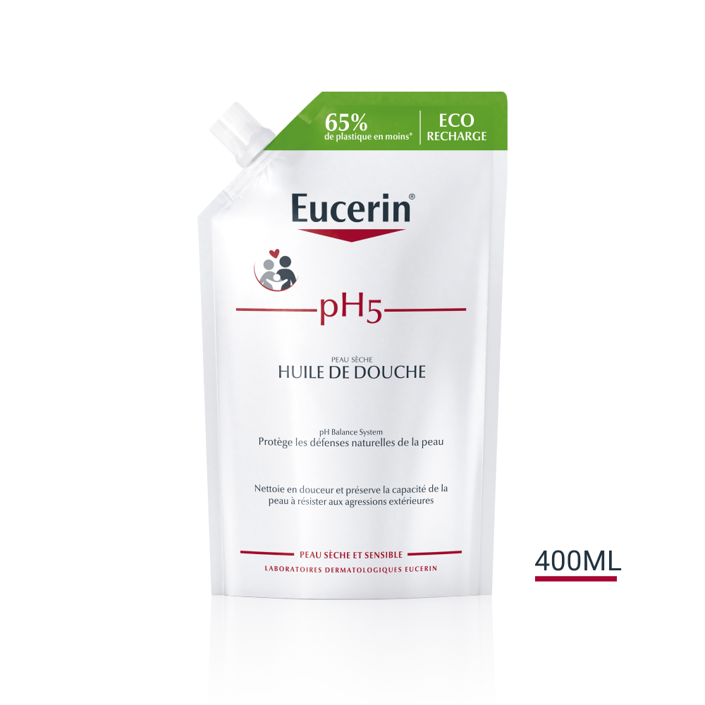 Huile de douche pH5 Eucerin - recharge de 400 ml