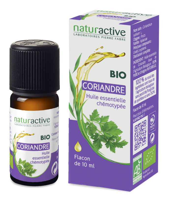 Huile essentielle Coriandre Bio Naturactive - flacon de 10 ml