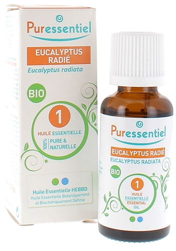 Huile essentielle Eucalyptus Radié bio Puressentiel - flacon compte-goutte de 30 ml