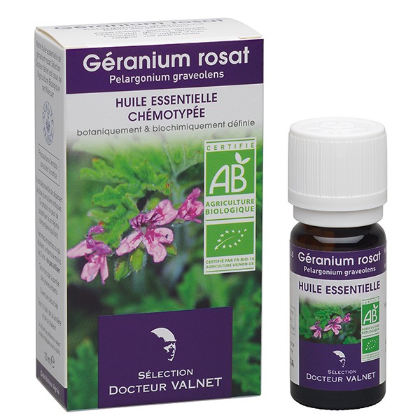 Huile Essentielle – Géranium Rosat BIO – Herbier de Gascogne